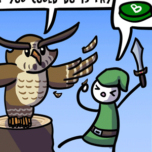 This is why I always feel sorry for the owl in Zelda games