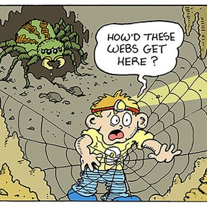 Prof. Geo goes spelunking.