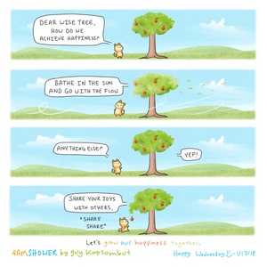 and, the tree was happy.