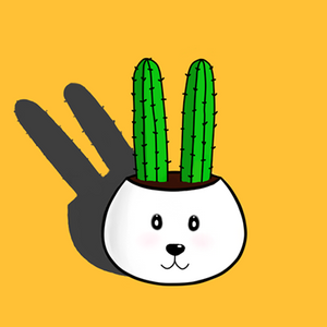 Bunny cactus pot