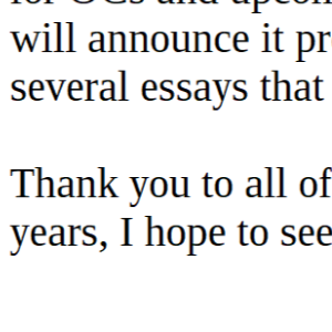 Announcement