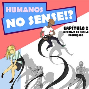 A franja do cabelo bagun&ccedil;ado