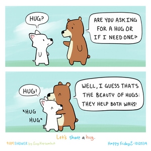 hugs can make a world of difference.