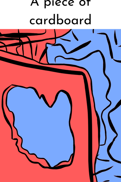 A piece of cardboard