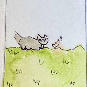 Comictober Day 9 - Scaredy Cat