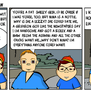 He's a loving cousin to the little queer, isn't he?