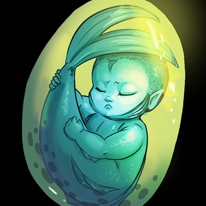 bonus art: Baby Skylla