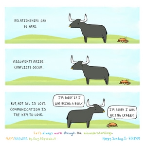 talk it out.