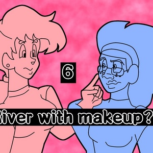 River with makeup, Lucy's not gonna be happy!