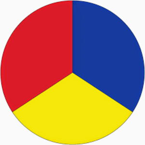 Yellow, Red, and Blue