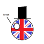 eu looking and uk in countryballs