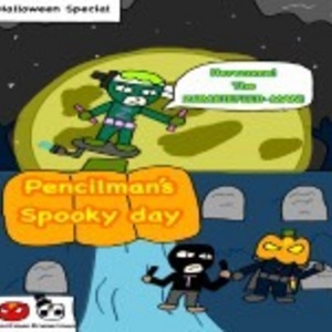 Pencilman's spooky day