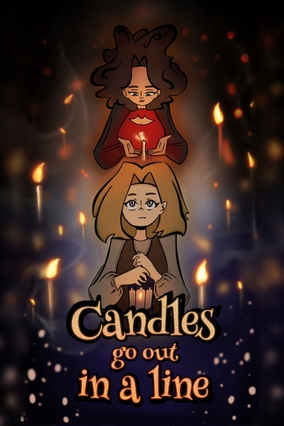 Candles go out in a line