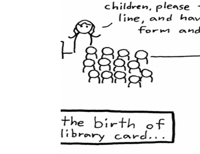 birth of a library card