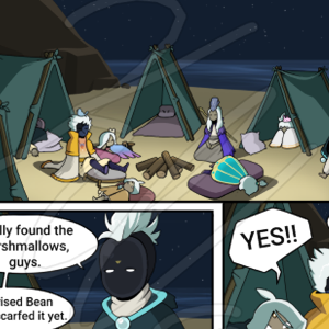 We all meet at a campfire