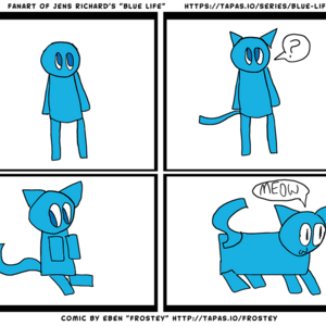 Blue Life Cat by EbenFrostey