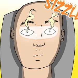 When you drive a small car in front of a huge truck.