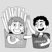 like french fries and sauce