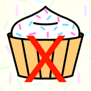 Don't eat muffin packaging!