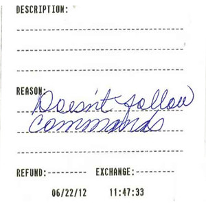 Doesn't Follow Commands