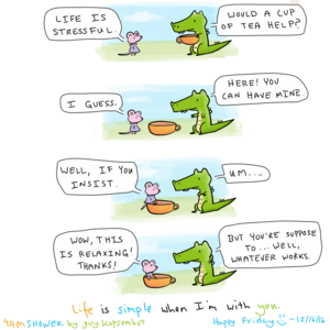 With sugar.