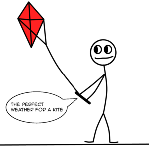 "Kites fly high"
