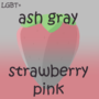 ash gray strawberry pink