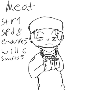 Dominoes the wastelands character meat