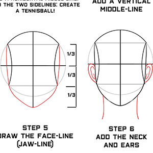 Lesson 1: How to draw the front Head-Shape (Female)