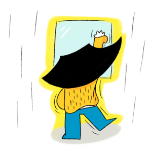 A turtleneck sweater girl