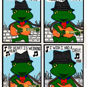 Frankie Crossroads singing the blues