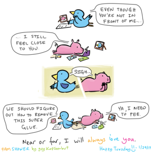 stuck on you.