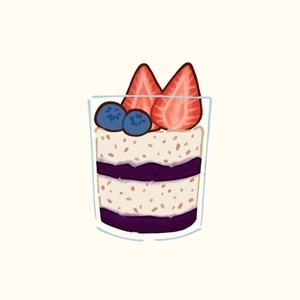 Chia &amp; Flaxseed Pudding w/ Berry Jam