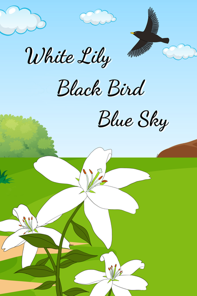 White Lily / Black Bird / Blue Sky