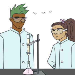 chem lab, the confused