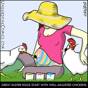 Great Easter Eggs start with Well-Adjusted Chickens