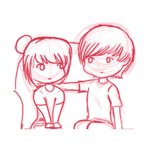 First doodle. "The living room with gf"