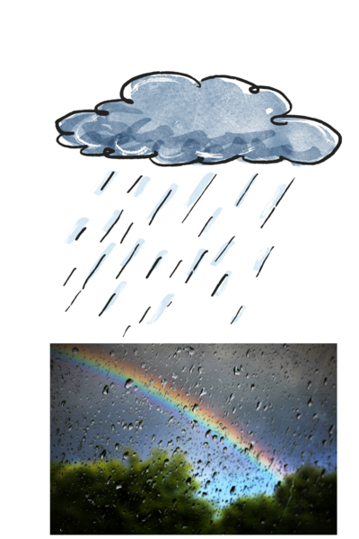 La pluie sur la route du tour