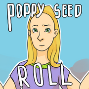 Two sides of poppy seed roll