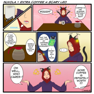 Nuvola + extra coffee = Scary Leo